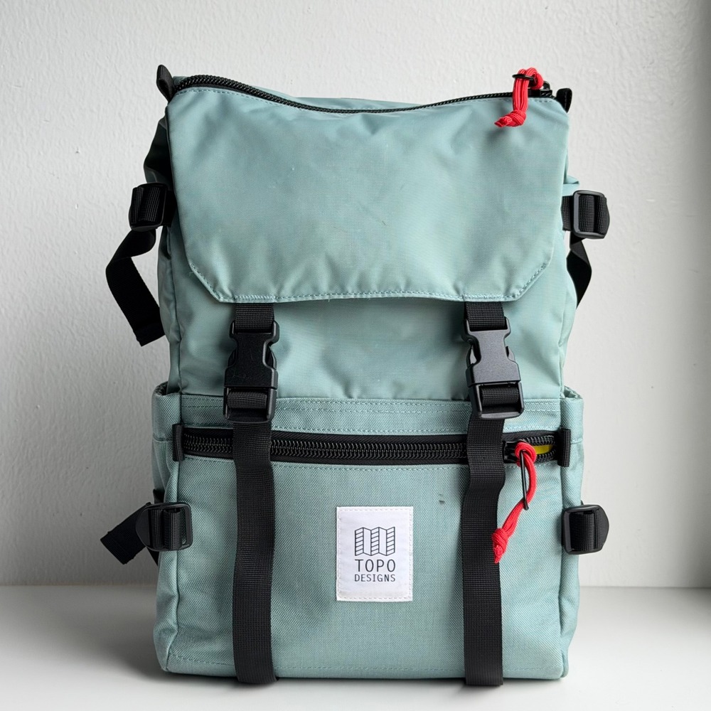 Topo Designs Rover Pack Backpack 20L Blue Sage Outdoor Hiking Travel Bag